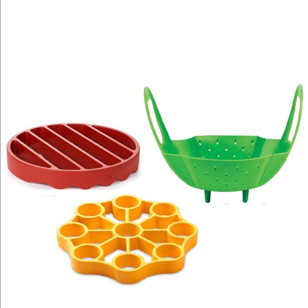 Oxo 3 piece pressure cooker accessories set-New